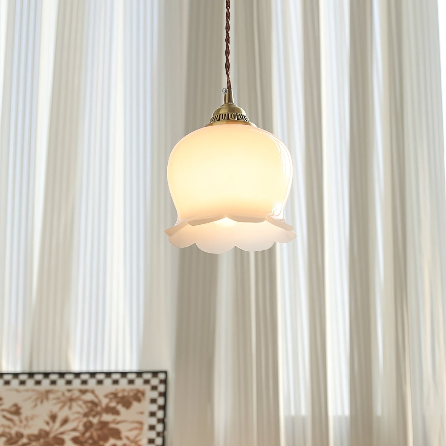 Odette – Lampe suspendue rétro française design muguet