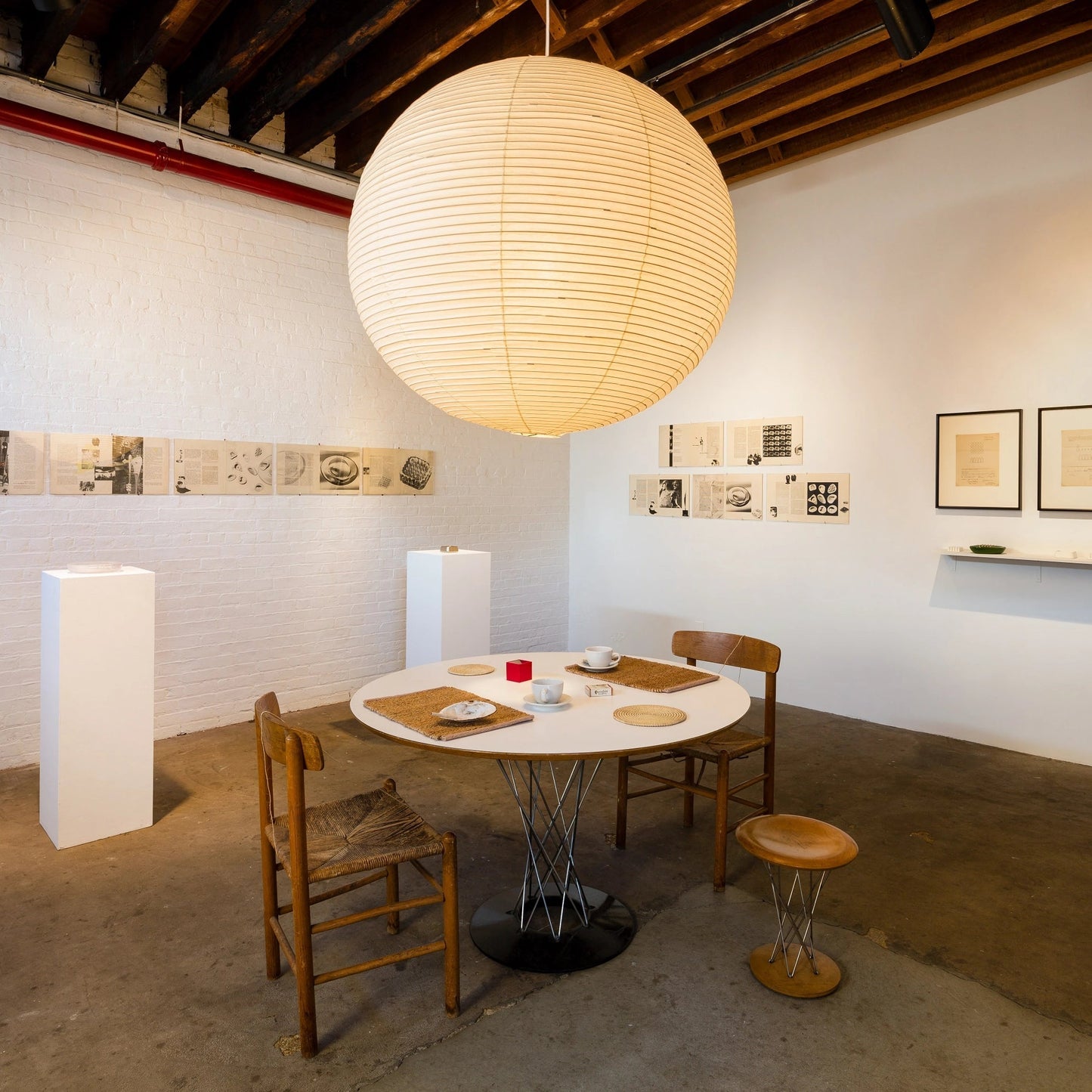 Naoko – Lustre LED Rond en Papier Xuan