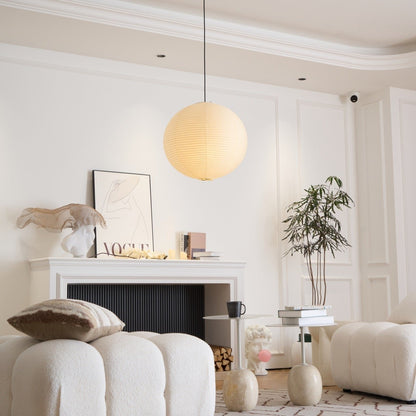 Naoko – Lustre LED Rond en Papier Xuan