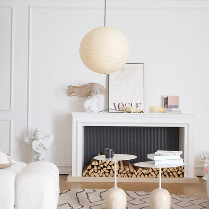 Naoko – Lustre LED Rond en Papier Xuan