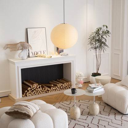 Naoko – Lustre LED Rond en Papier Xuan