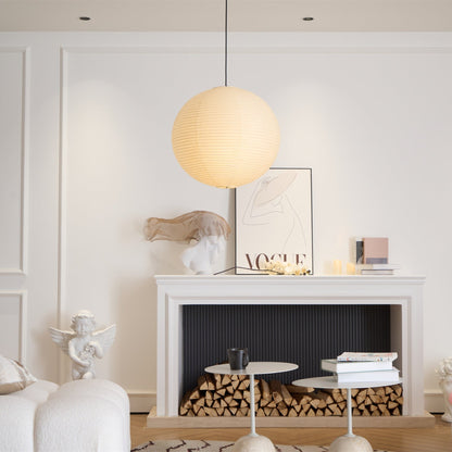 Naoko – Lustre LED Rond en Papier Xuan