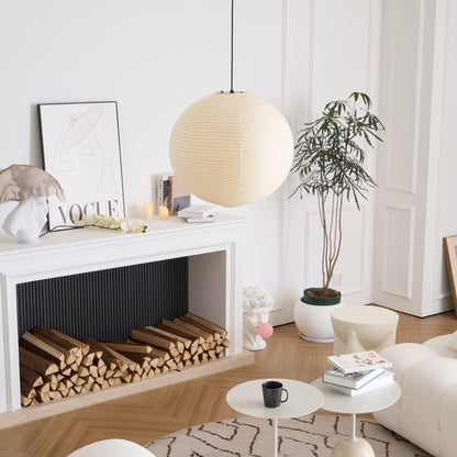 Naoko – Lustre LED Rond en Papier Xuan