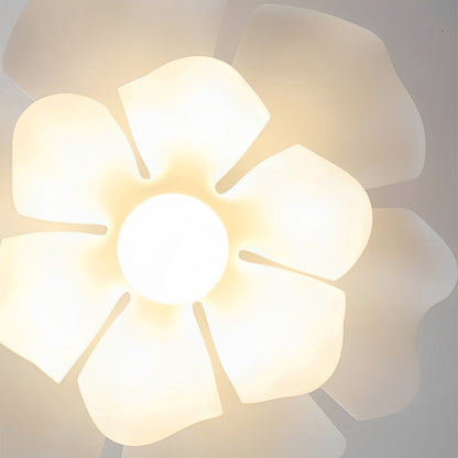 Blanc – Suspension en forme de fleur