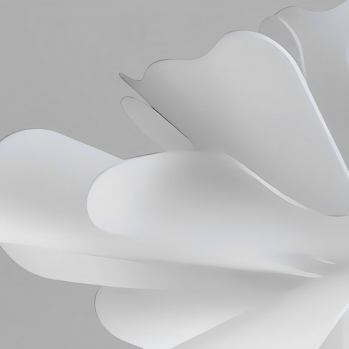 Blanc – Suspension en forme de fleur