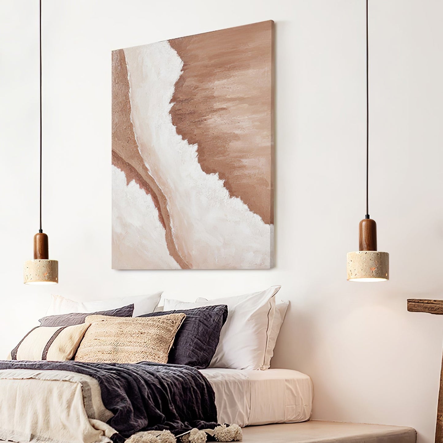 Kaori – Suspension en travertin