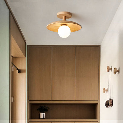 NatureZen – Lampe de plafond japonaise en matériaux naturels