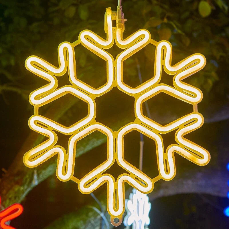 Frostella – LED Lumière Flocon de Neige pour Décoration Extérieure de Noël