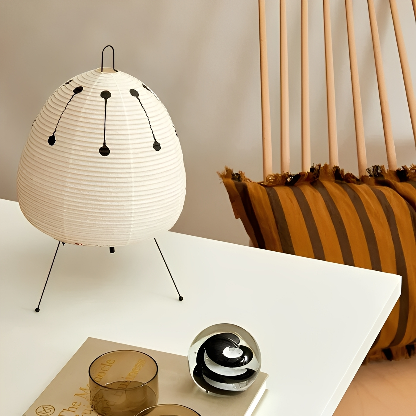 Aika – Lampe de Table en Papier de Riz Japonais