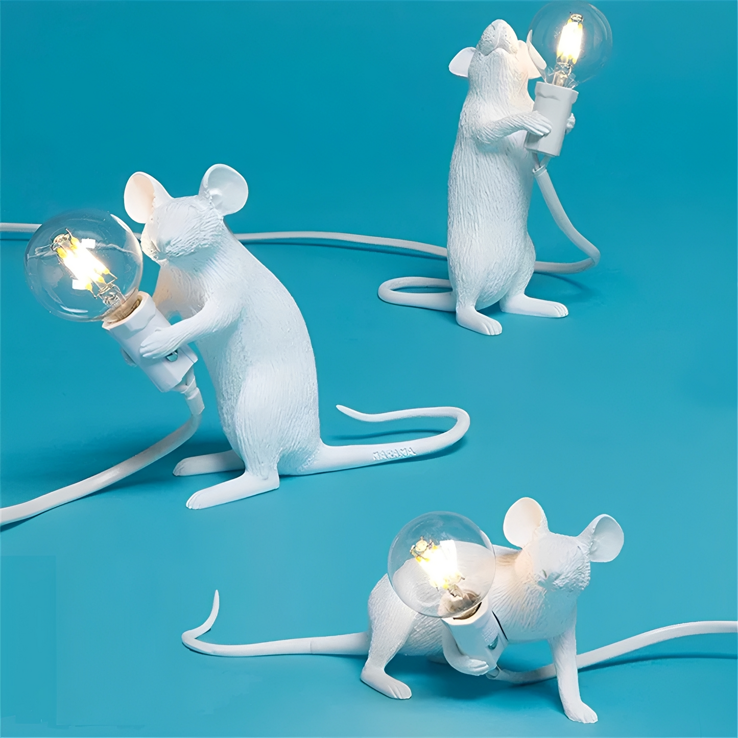 LumoMouse – Lampe de table Art Déco avec figurine de souris