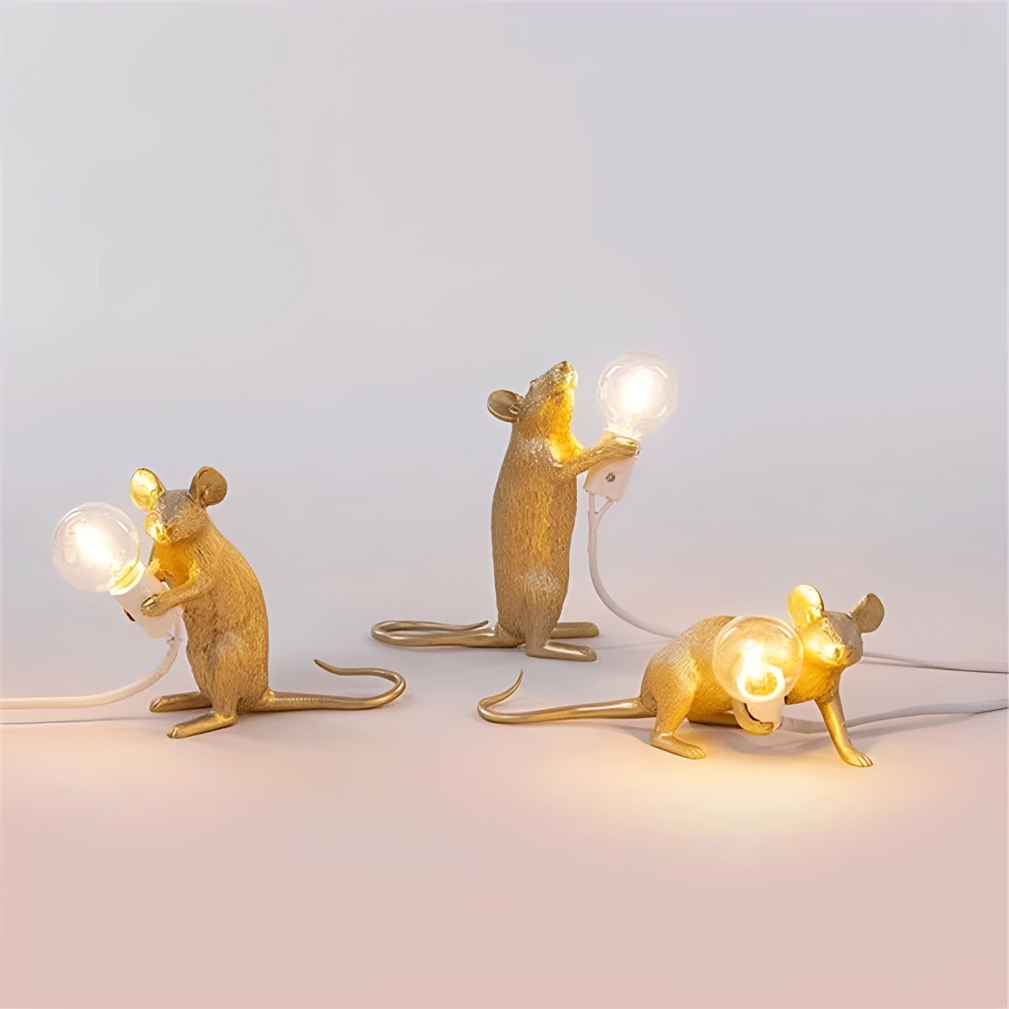 LumoMouse – Lampe de table Art Déco avec figurine de souris