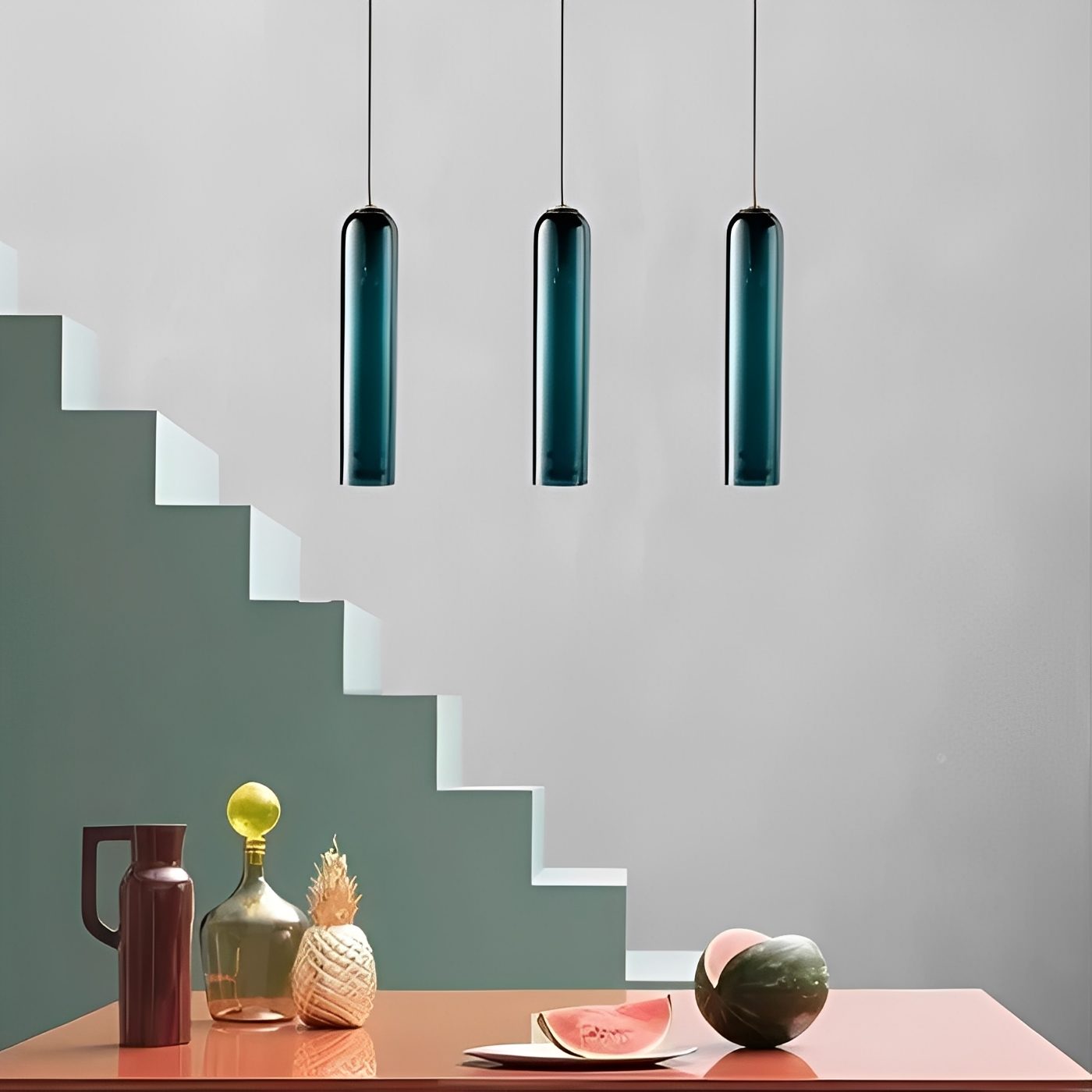 Rhea – Lampe Suspendue Créative Design Bouteille