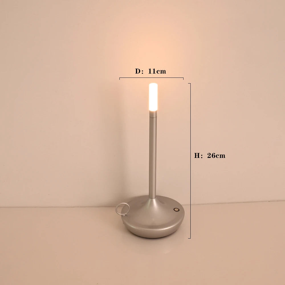 Elina – Lampe de table rétro portable avec effet bougie