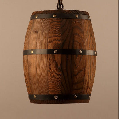 Ravon – Pendule en bois naturel tonneau de vin