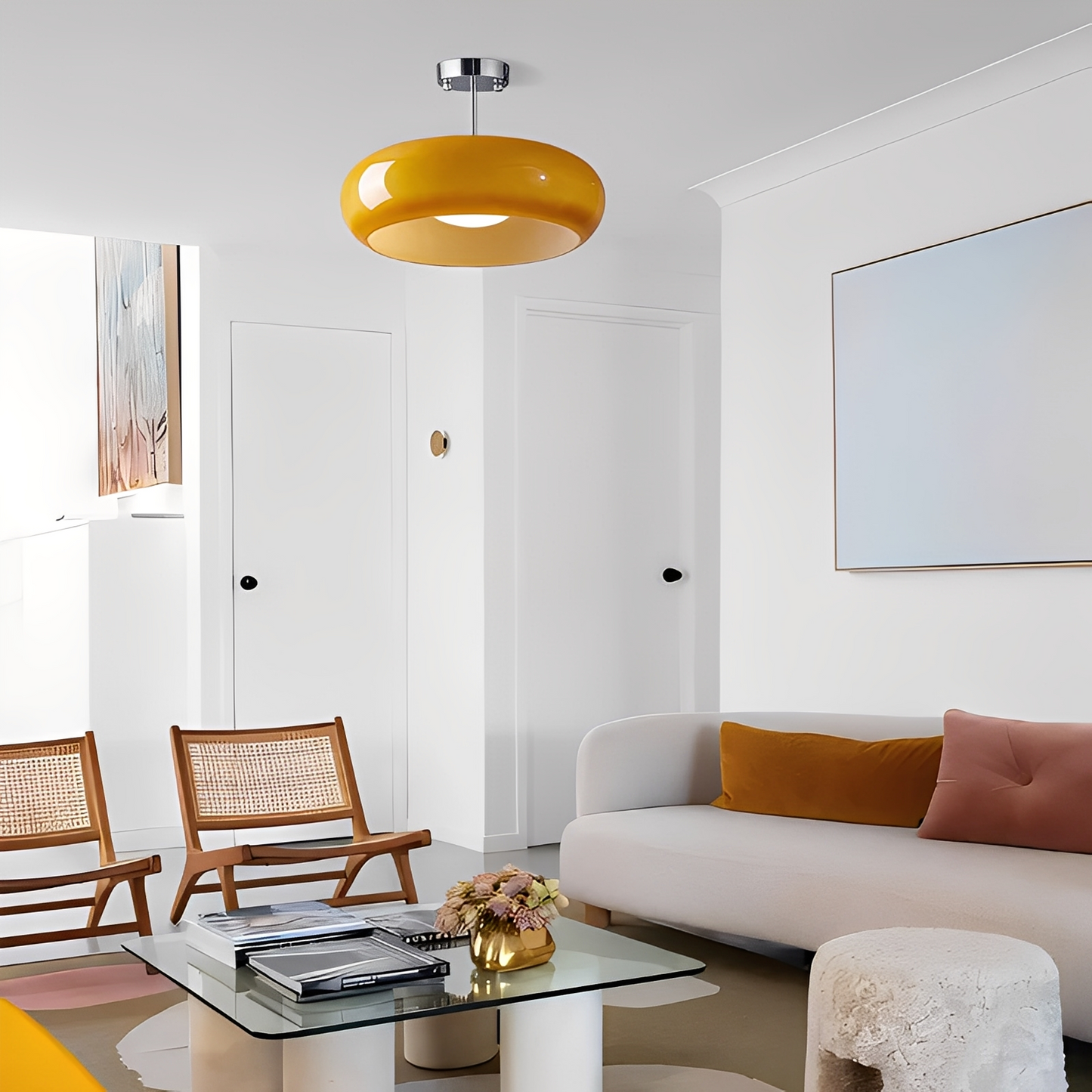 Hinami – Plafonnier Vintage en Verre-Pain