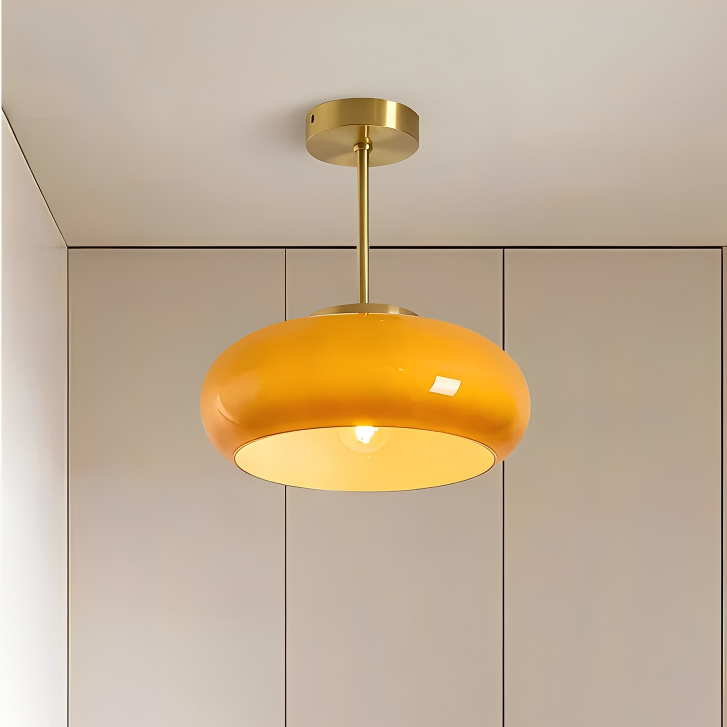 Hinami – Plafonnier Vintage en Verre-Pain