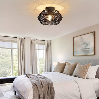 Lustre BohoLoom – Tissage bohème pour ambiance chaleureuse