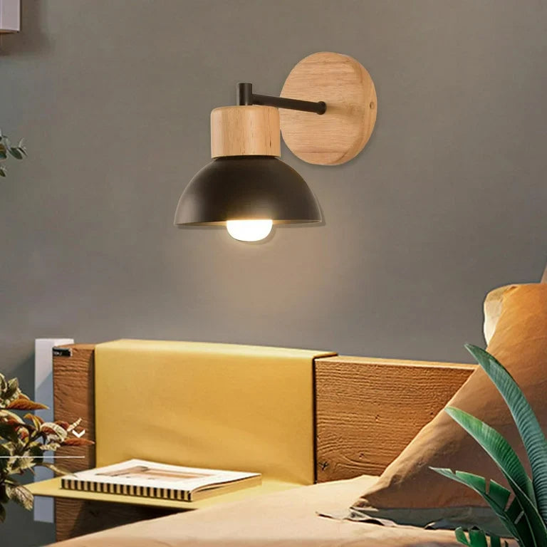 Oiseau – Applique murale en bois simple en forme de demi-cercle