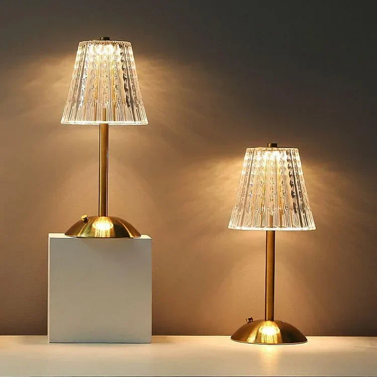 Lampe Cristal Dorée – Éclat raffiné pour déco luxueuse