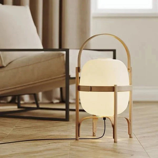 PanierLumière – Lampe de table design inspirée du style Cesta artisanal