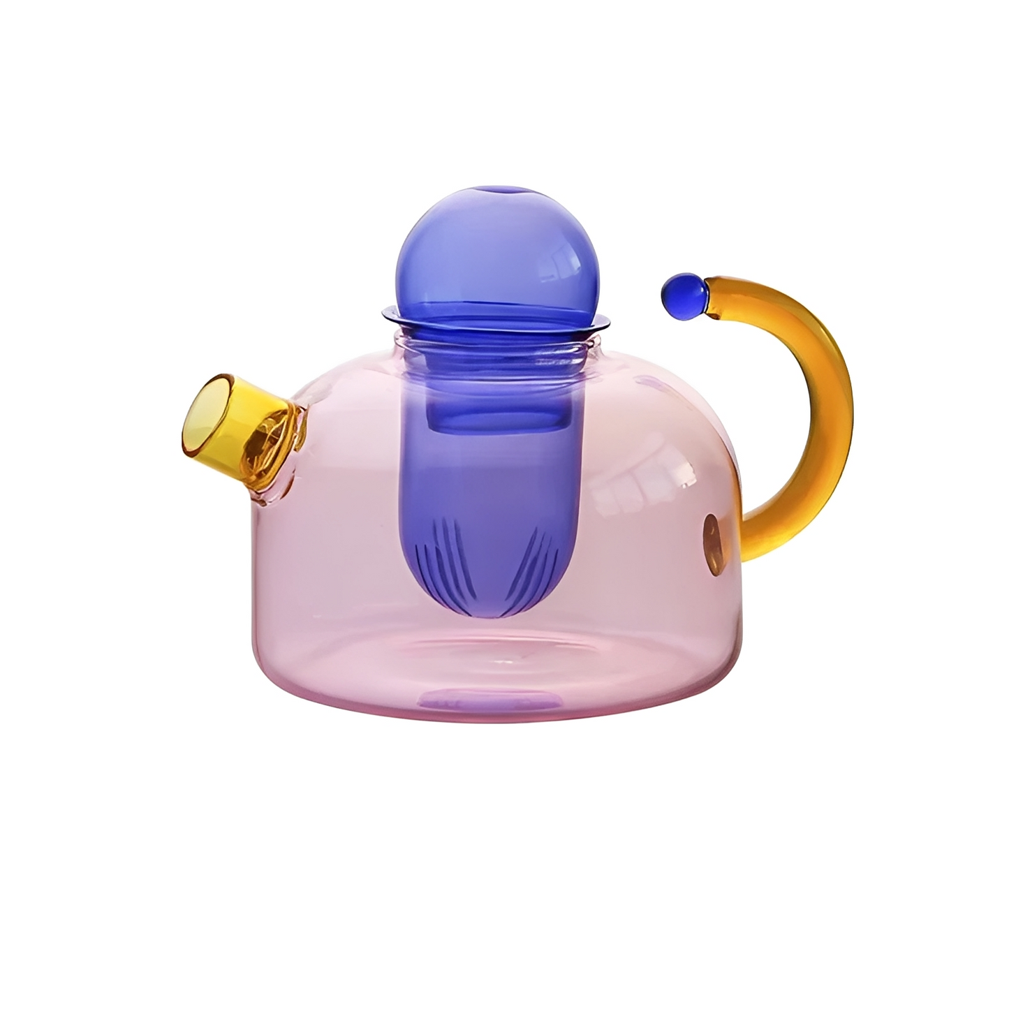 Taya – Théière en verre résistant à la chaleur avec contraste de couleur