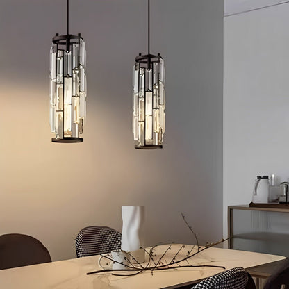 Seraphina – Suspension Créative en Fer, Cristal et Verre