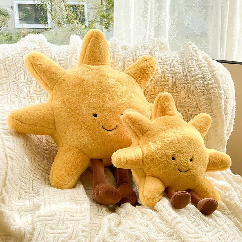 Coussin de canapé Lune et Soleil Visage souriant