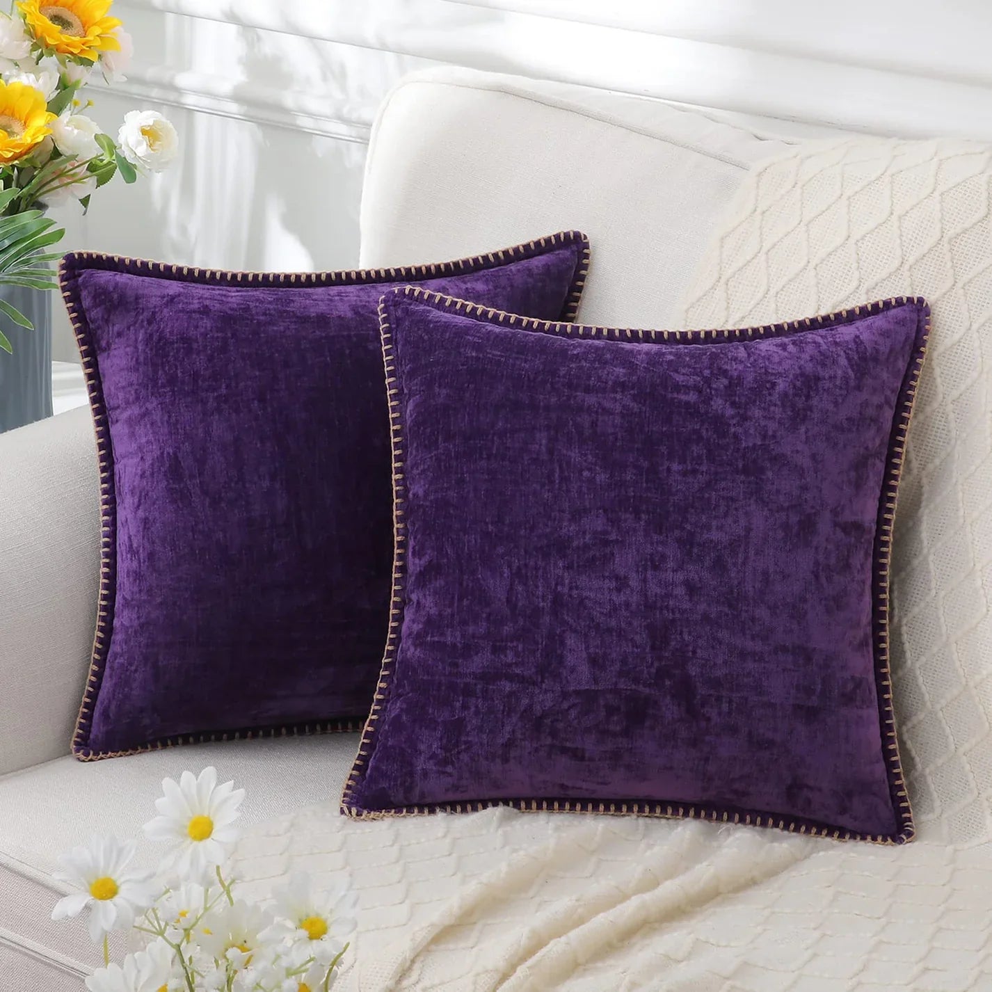 Omvia – Luxurieux Housse de Coussin de Décoration
