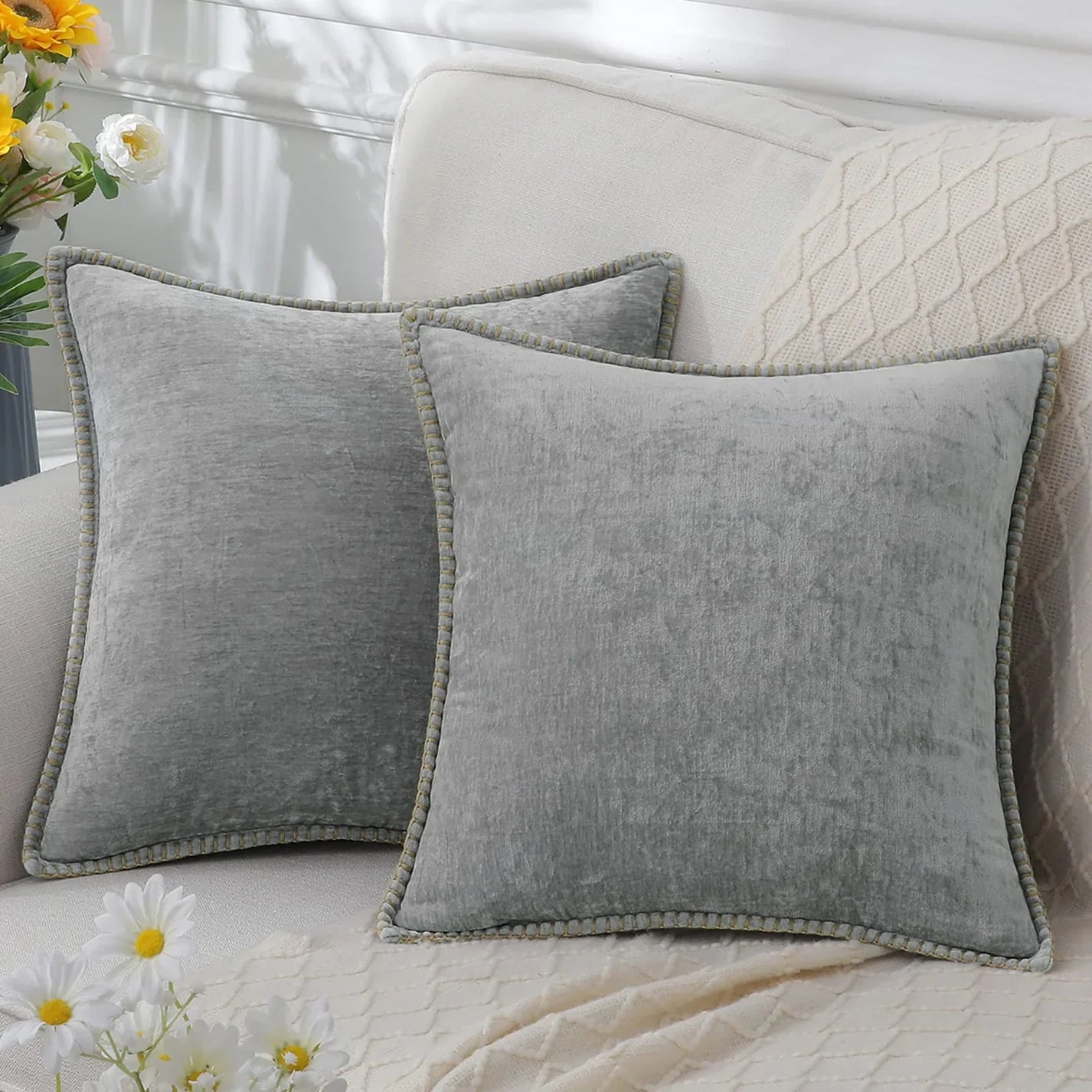 Omvia – Luxurieux Housse de Coussin de Décoration