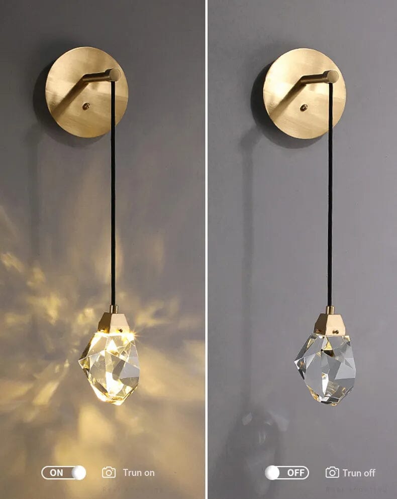 Cascade de cristal : applique murale moderne