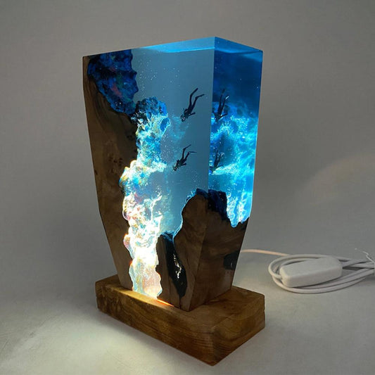 Lampe de table artistique Sea Cave Diver