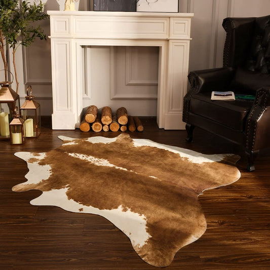 Tapis moelleux aux motifs animaliers scandinaves