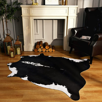 Tapis moelleux aux motifs animaliers scandinaves