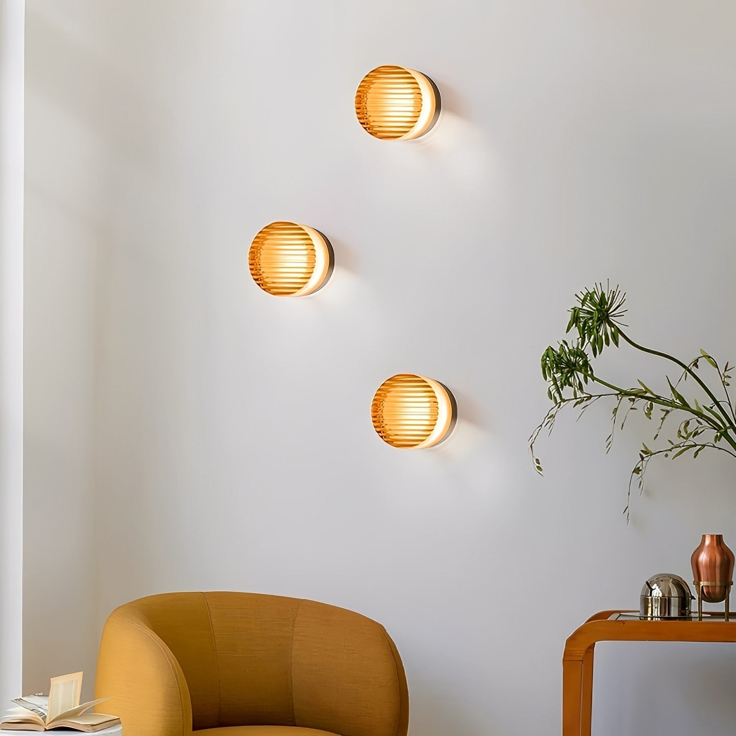 Kira – Lampe Murale Nordique avec Structure en Vagues