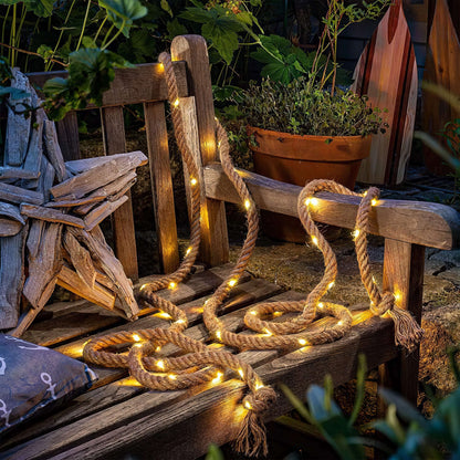 Elias – Lampe en Corde Enchantée Style Rustique