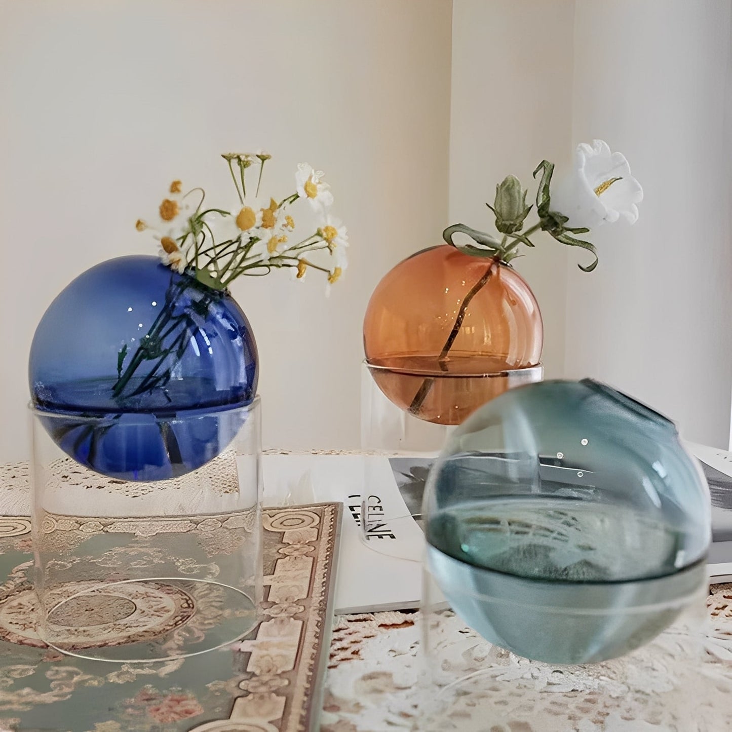 Amira – Vase en Verre Colorée Décoration