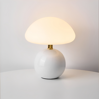 Nelly – Lampe de table champignon moderne au design givré