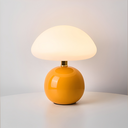 Nelly – Lampe de table champignon moderne au design givré