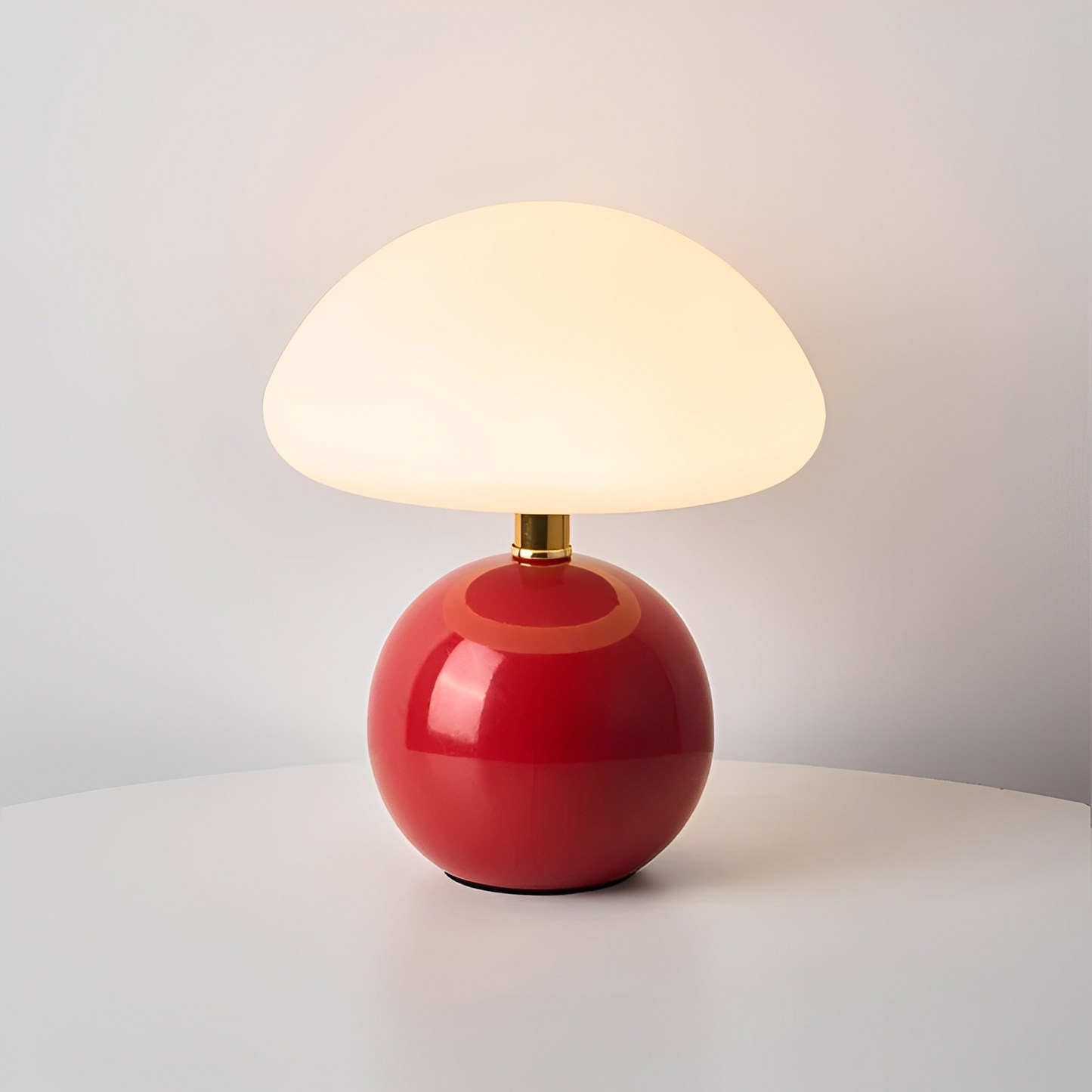 Nelly – Lampe de table champignon moderne au design givré