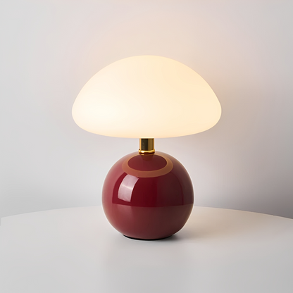 Nelly – Lampe de table champignon moderne au design givré