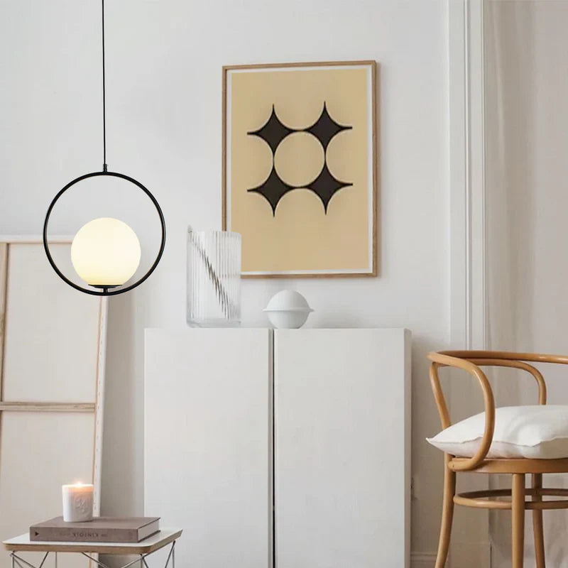 Sumire – Suspension en fer et verre classique