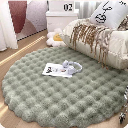 Fenja – Tapis Rond en Peluche