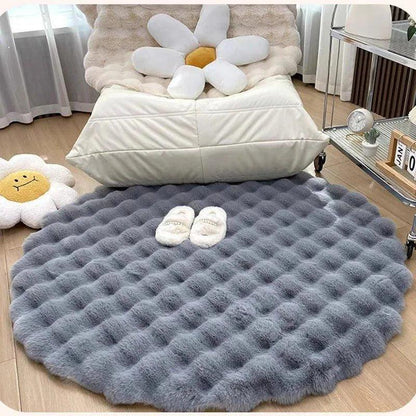 Fenja – Tapis Rond en Peluche