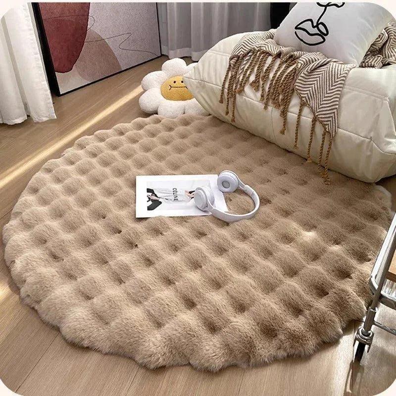 Fenja – Tapis Rond en Peluche