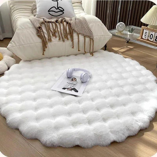 Fenja – Tapis Rond en Peluche