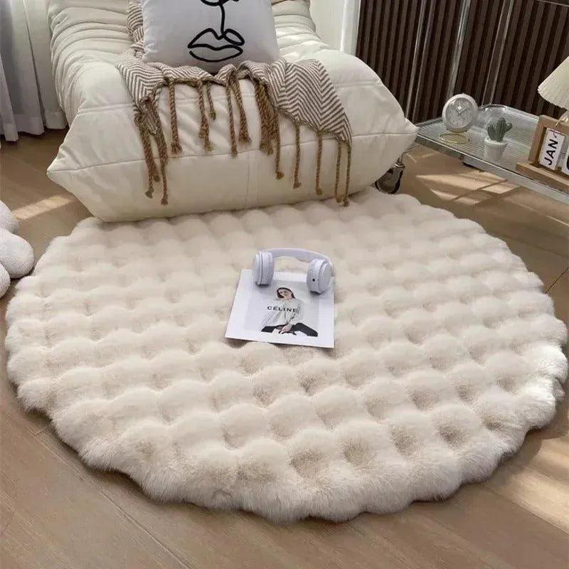 Fenja – Tapis Rond en Peluche