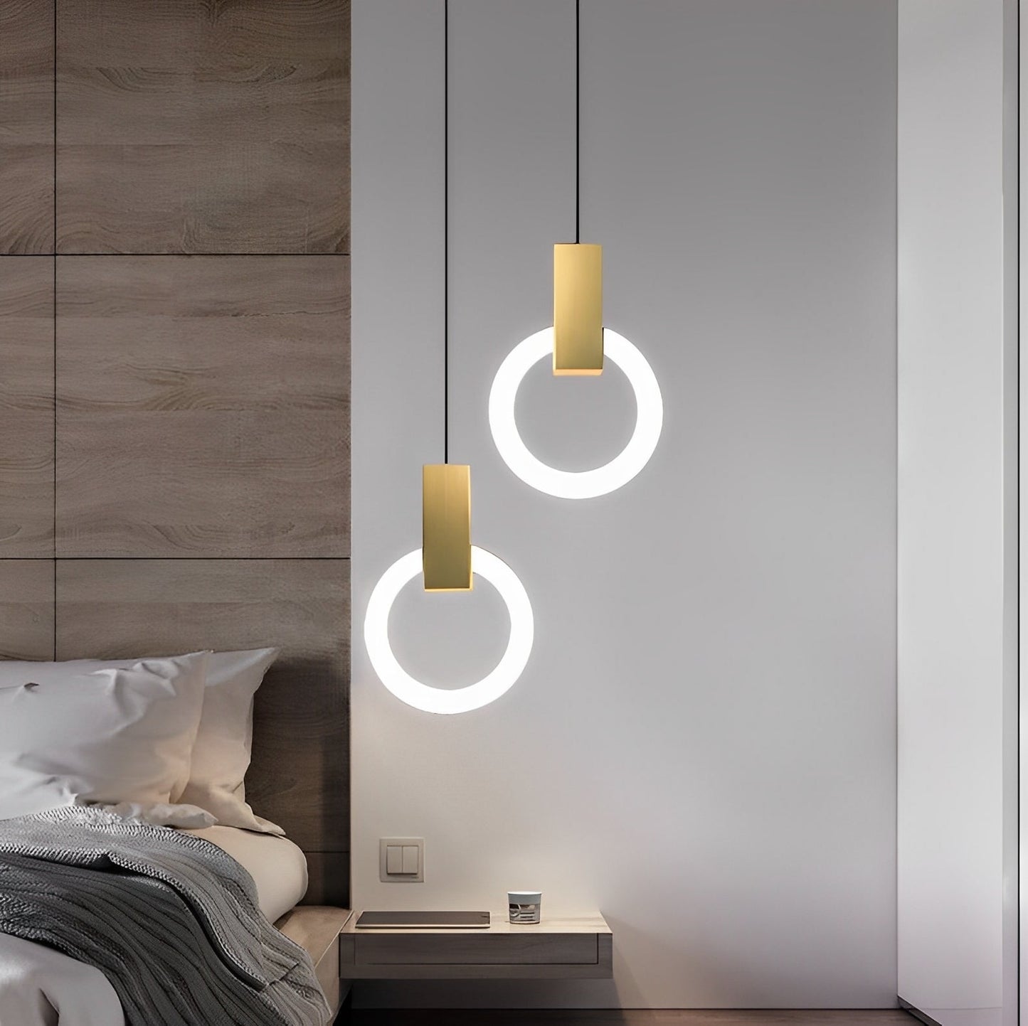 Nordra – Lampe suspendue LED au design anneau nordique pour espaces de vie modernes