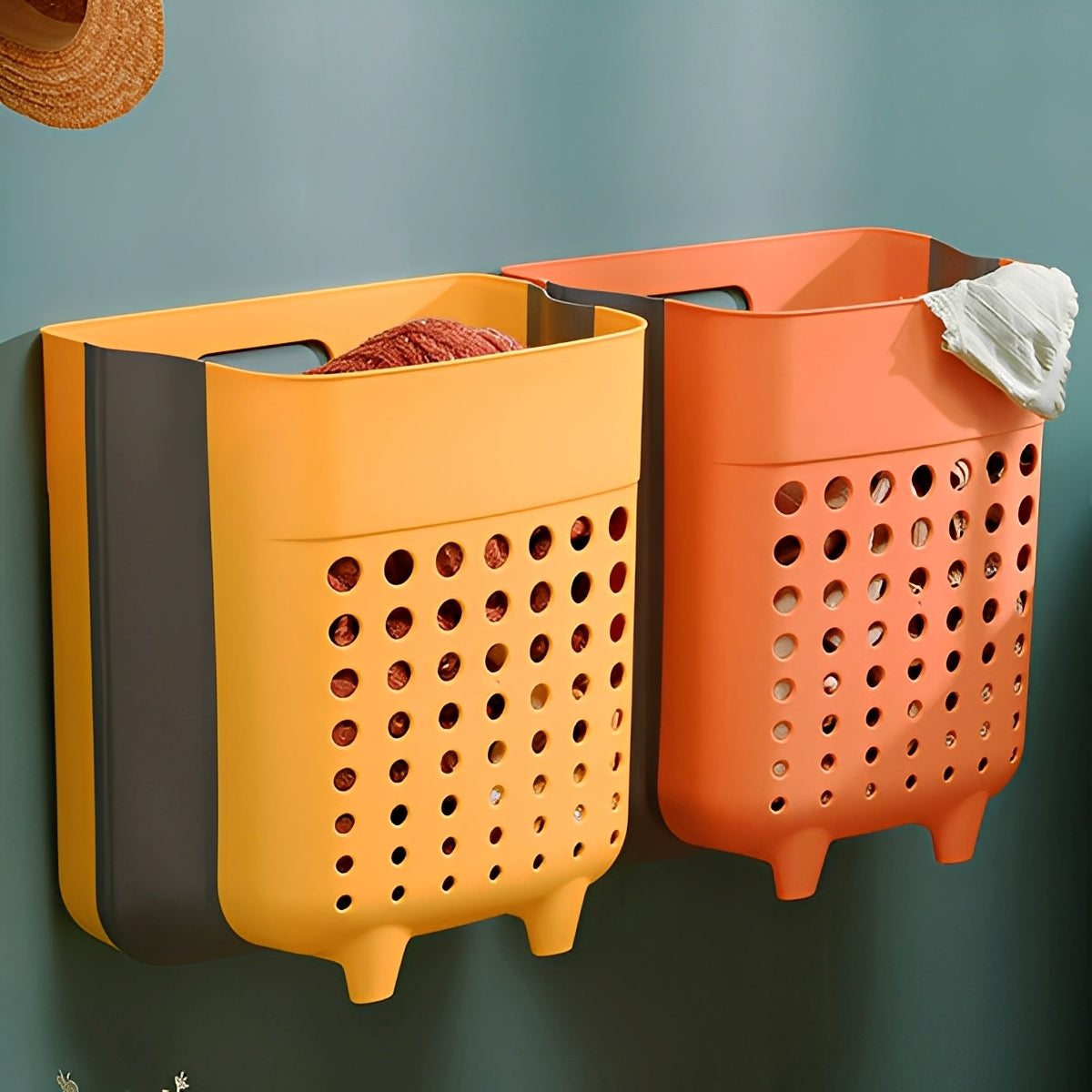 Foldo – Grand Panier à Linge Pliant Mural