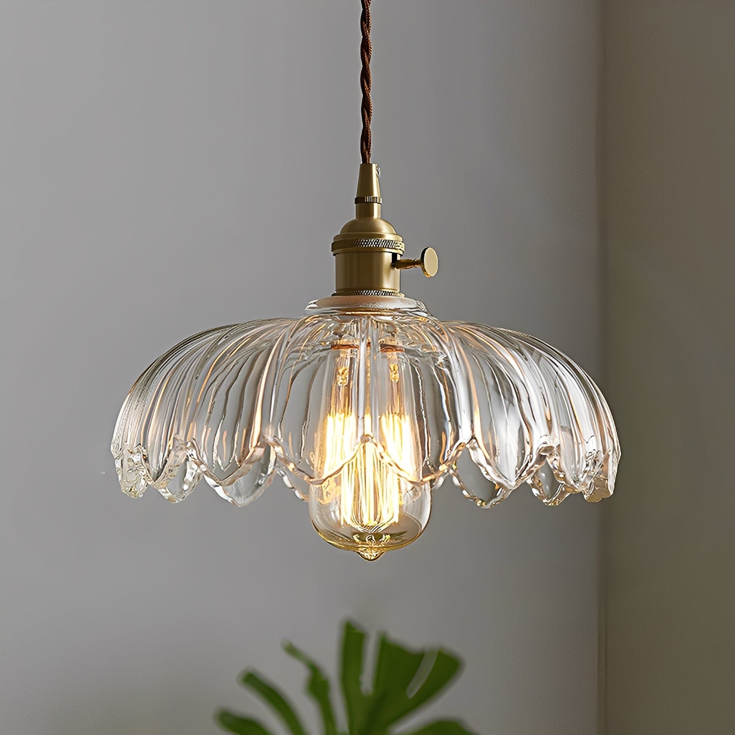 Alaric – Café Kronleuchter en Laiton & Verre