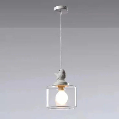 Liora – Suspension en verre motif oiseau